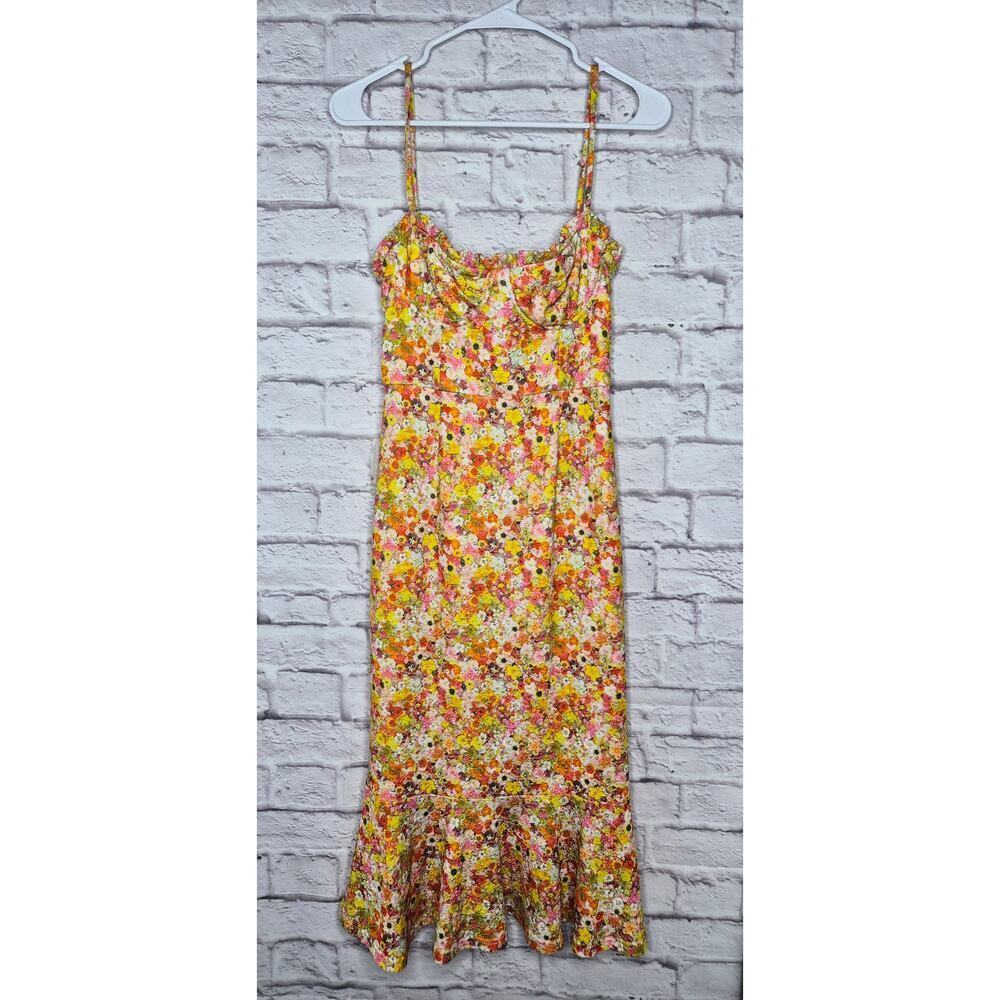 Hutch Anthropologie Jolie Floral Mermaid Midi Dress Homecoming Small S - Picture 2 of 9